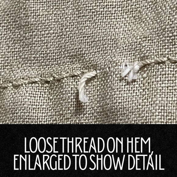 J.CREW 100% LINEN KHAKI A-LINE MINI SKIRT, DRAWSTRING ELASTIC WAIST WITH BEACHY - Picture 2 of 8